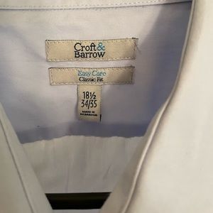 Mens Croft & Barrow Dress Shirt Like New BLUE